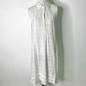 Anthropologie Isabella Sinclair Women's White Sleeveless Tilly Dress Size Large